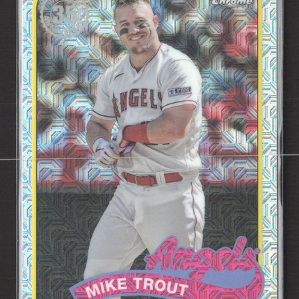 2024 Topps Chrome 1989 Topps Baseball Silver Mojo Mike Trout #2T89C-100
