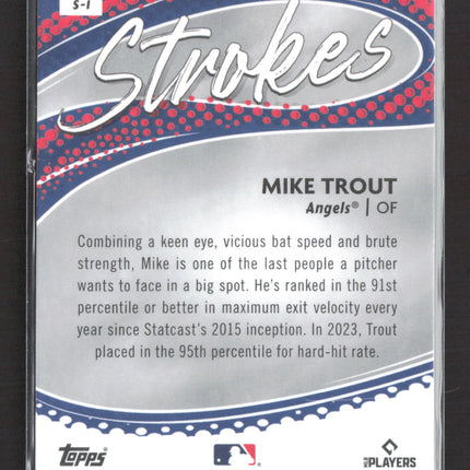 2024 Topps Chrome Strokes Mike Trout #S-1