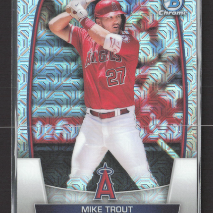 2023 Topps Bowman Chrome Mike Trout #89 Mojo Refractor
