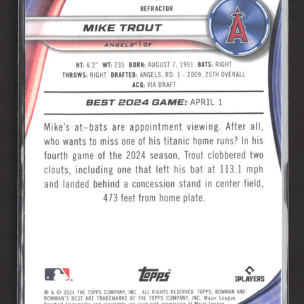 2024 Bowman's Best Mike Trout #1 Refractor