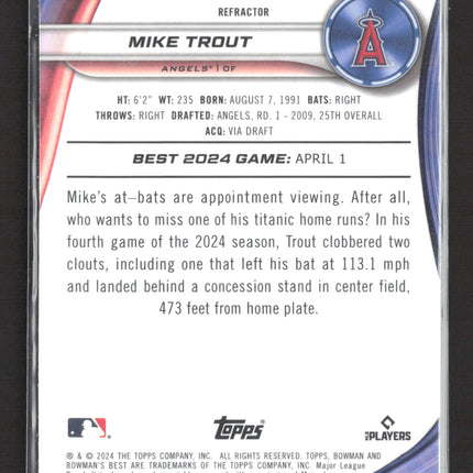 2024 Bowman's Best Mike Trout #1 Refractor