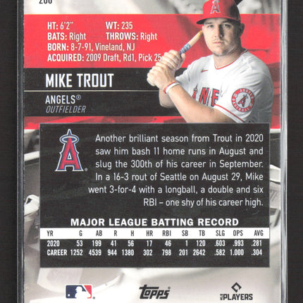 2021 Topps Stadium Club Mike Trout #200