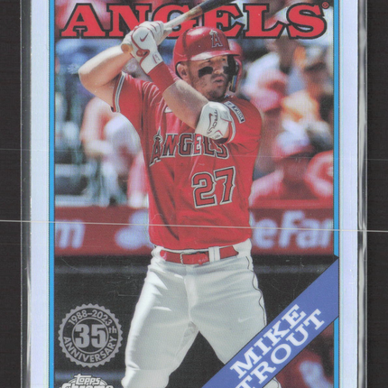 2023 Topps Chrome 1988 Topps Baseball Mike Trout #88CU-2