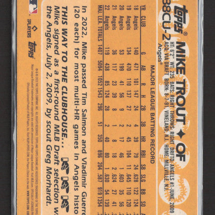 2023 Topps Chrome 1988 Topps Baseball Mike Trout #88CU-2