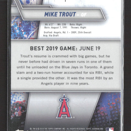 2019 Bowman's Best Mike Trout #1