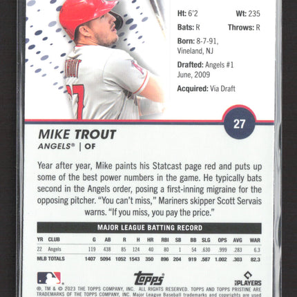 2023 Topps Pristine Mike Trout #27