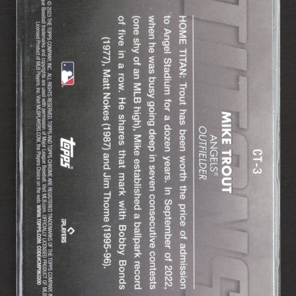 2023 Topps Chrome Titans Mike Trout #CT-3