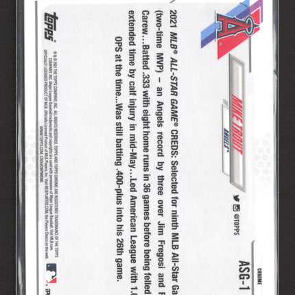 2021 Topps Chrome Mike Trout #ASG-1