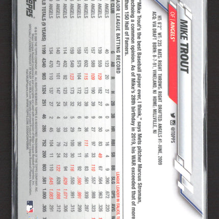 2020 Topps Chrome Mike Trout #1
