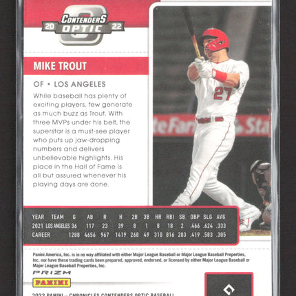 2022 Panini Chronicles Contenders Optic Baseball Mike Trout #5