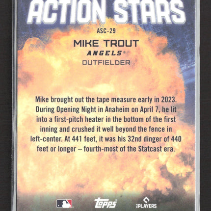 2023 Topps Chrome Action Stars Mike Trout #ASC-29
