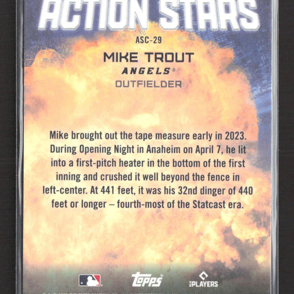 2023 Topps Chrome Action Stars Mike Trout #ASC-29
