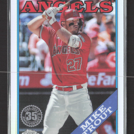 2023 Topps Chrome 1988 Topps Baseball Mike Trout #88CU-2 35th Anniversary