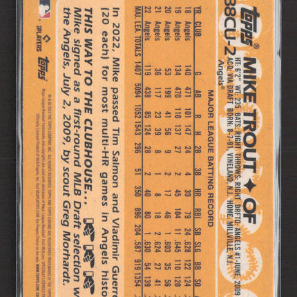2023 Topps Chrome 1988 Topps Baseball Mike Trout #88CU-2 35th Anniversary