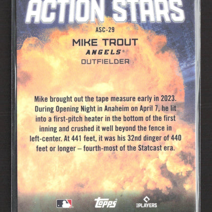 2023 Topps Chrome Action Stars Mike Trout #ASC-29