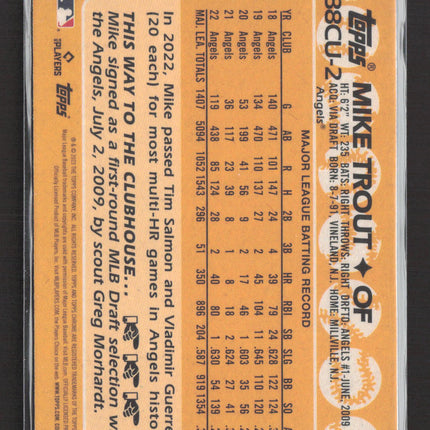 2023 Topps Chrome 1988 Topps Baseball Mike Trout #88CU-2