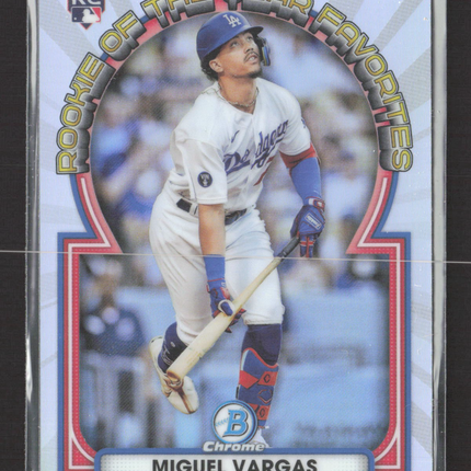 2023 Bowman Chrome Rookie of the Year Favorites Miguel Vargas #ROYF-12 RC