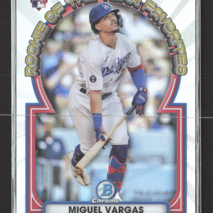 2023 Bowman Chrome Rookie of the Year Favorites Miguel Vargas #ROYF-12 RC