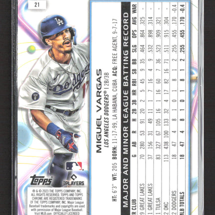2023 Topps Chrome Cosmic Miguel Vargas #21 RC