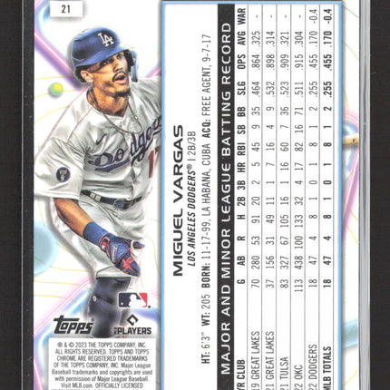 2023 Topps Chrome Cosmic Miguel Vargas #21 RC