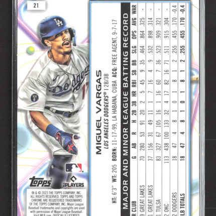 2023 Topps Cosmic Chrome Miguel Vargas #21 RC