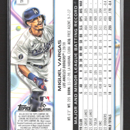 2023 Topps Chrome Cosmic Miguel Vargas #21 RC