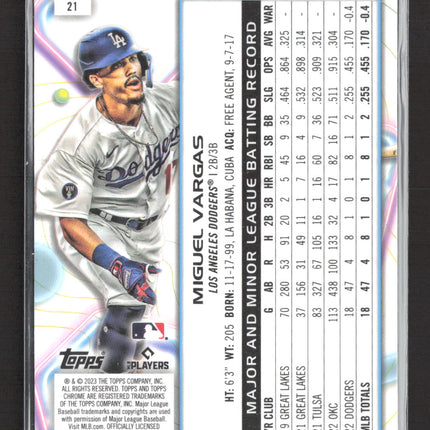 2023 Topps Chrome Cosmic Miguel Vargas #21 RC