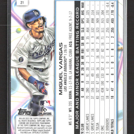 2023 Topps Chrome Cosmic Miguel Vargas #21 RC