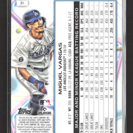 2023 Topps Chrome Cosmic Miguel Vargas #21 RC