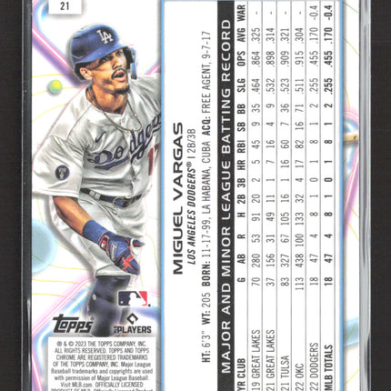 2023 Topps Chrome Cosmic Miguel Vargas #21 RC
