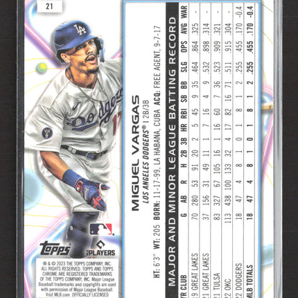 2023 Topps Chrome Cosmic Miguel Vargas #21 RC