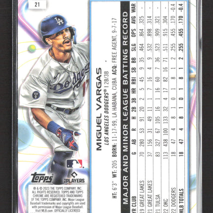 2023 Topps Chrome Cosmic Miguel Vargas #21 RC