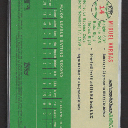 2023 Topps Chrome Miguel Vargas #14 Green RC