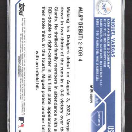 2023 Topps Chrome Update Miguel Vargas #USC33 Red RC