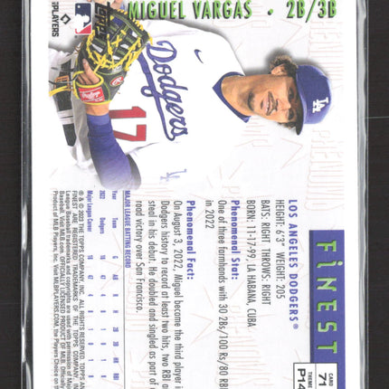 2023 Topps Finest Phenoms Miguel Vargas #P14 RC