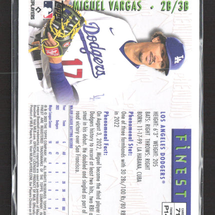 2023 Topps Finest Phenoms Miguel Vargas #P-14 RC