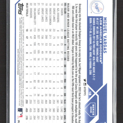 2023 Topps Series One Miguel Vargas #163 RC