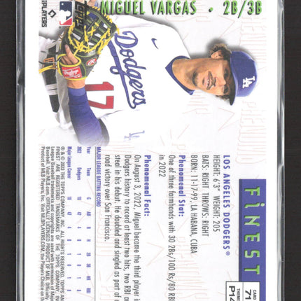 2023 Topps Finest Phenoms Miguel Vargas #P-14 RC