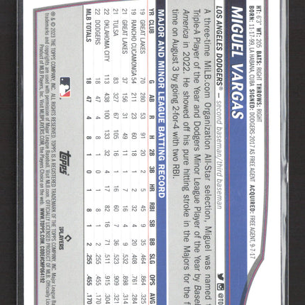 2023 Topps Big League Miguel Vargas #202 RC