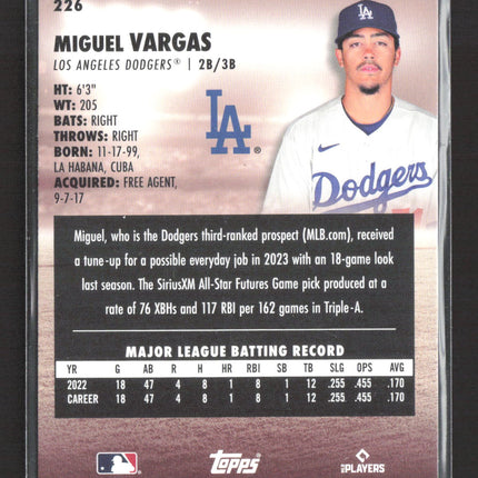 2023 Topps Stadium Club Miguel Vargas #226 RC