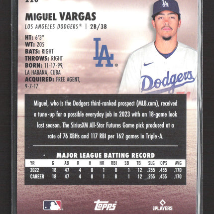 2023 Topps Stadium Club Miguel Vargas #226 RC