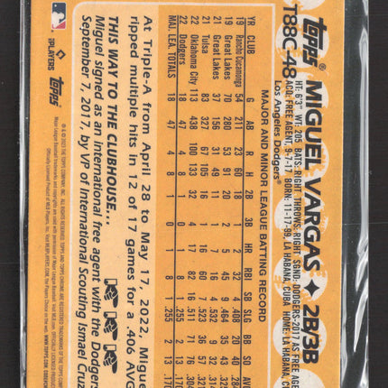 2023 Topps Chrome 1988 Topps Miguel Vargas #T88C-48 Silver Mojo Refractor RC