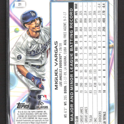 2023 Topps Chrome Cosmic Miguel Vargas #21 RC