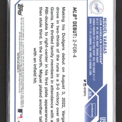 2023 Topps Chrome Update Miguel Vargas #USC33 RC