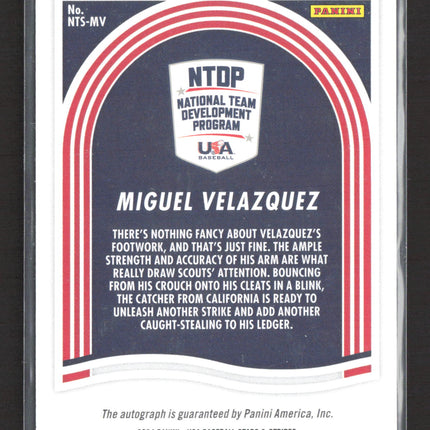 2024 Panini USA Baseball Stars & Stripes Miguel Velazquez Auto #NTS-MV
