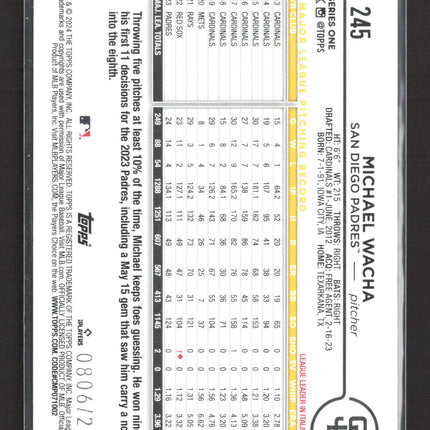 2024 Topps Series One Michael Wacha #245 Gold Border