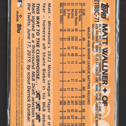 2023 Topps Chrome Silver Mojo Refractor Matt Wallner #2T88C-71 RC