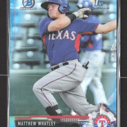 2017 Bowman Chrome Draft Matthew Whatley #BDC-121 Blue Refractor 1st Bowman