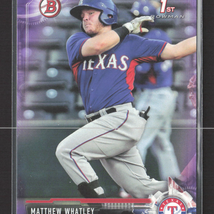 2017 Bowman Draft Matthew Whatley #BD-121 Purple 1st Bowman