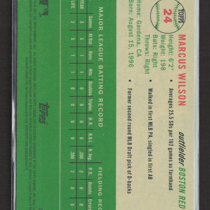 2021 Topps Chrome Marcus Wilson #24 RC